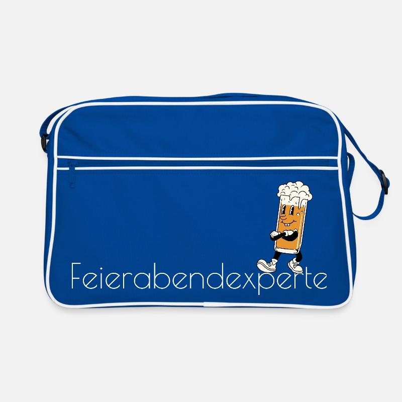 Feierabendexperte Bierheld Cartoon Retro Tasche