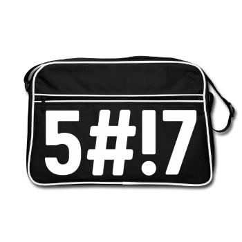 Shit Coded - Retro Bag - black/white - Front