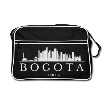 Bogotá Skyline, Bogotá Colombia - Retro Bag - black/white - Front