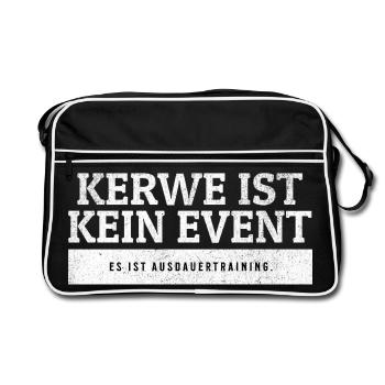 SARCASM - Kerwe is endurance training. - Retro Bag - black/white - Front