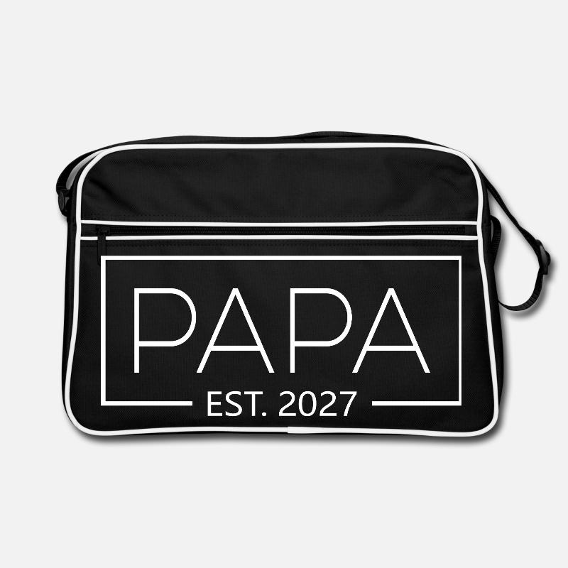 Papa est. 2027 Dad-to-be 2027 Retro Bag