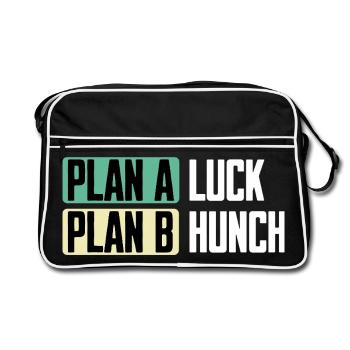 Plan A Chance Plan B Intuition Drôle de Dire - Sac Retro - noir/blanc - Devant