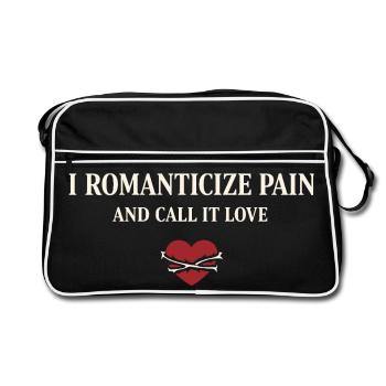 Romance romantique vampirique gothique sombre - Sac Retro - noir/blanc - Devant