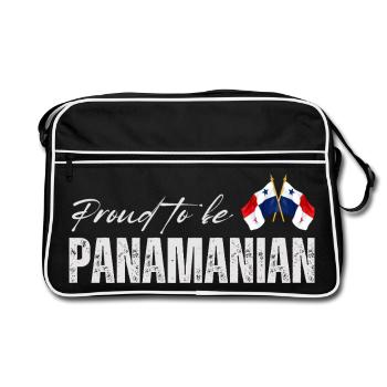 Fier Panaméen, j’aime Panama - Sac Retro - noir/blanc - Devant