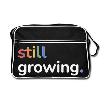 Still Growing Pride Rainbow Minimalist - Retro Bag - black/white - Front