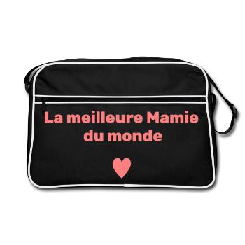 Meilleure Mamie Monde - Sac Retro - noir/blanc - Devant