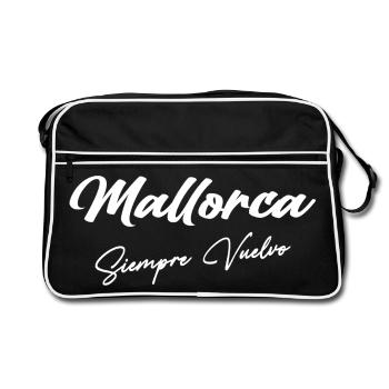 Mallorca - Retro Tasche - Schwarz/Weiß - Vorne
