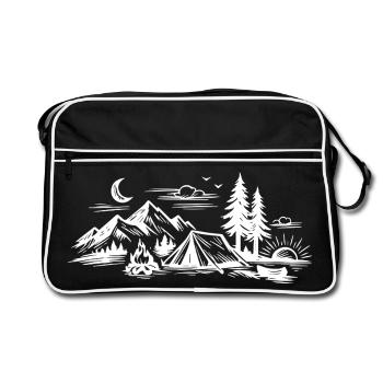 Tente de camping - Sac Retro - noir/blanc - Devant