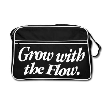 Grow Flow - Retro Tasche - Schwarz/Weiß - Vorne