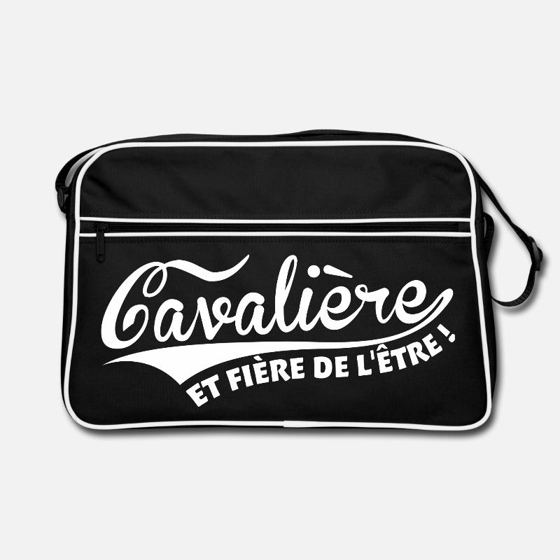 Cavalière et fière de l'être - Sac Retro - noir/blanc