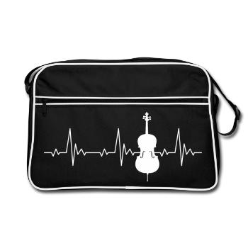 Cello Heartbeat Fréquence Puls ECG - Sac Retro - noir/blanc - Devant