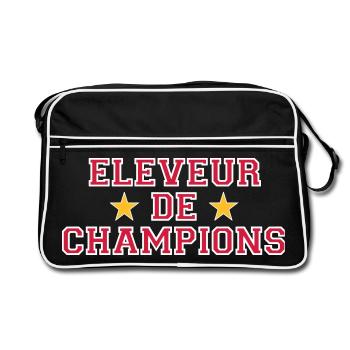 Eleveur de Champions - Sac Retro - noir/blanc - Devant