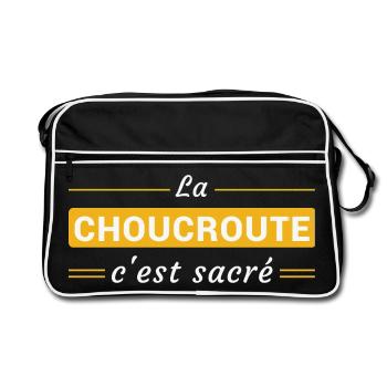 La Choucroute, c'est Sacré - Sac Retro - noir/blanc - Devant