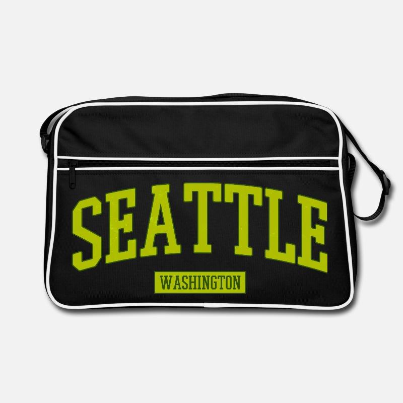 Lettrage Seattle Washington Sac Retro