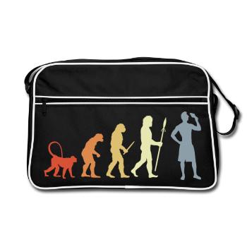 Evolution Amateurs de crème glacée - Sac Retro - noir/blanc - Devant