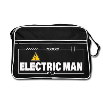 HOMME ELECTRIQUE - Sac Retro - noir/blanc - Devant