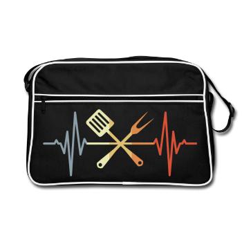 Palpitations de cuillère en bois - Sac Retro - noir/blanc - Devant