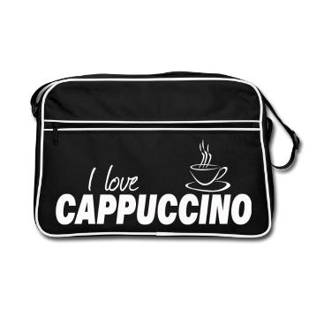 J’ADORE LE CAPPUCCINO - Sac Retro - noir/blanc - Devant