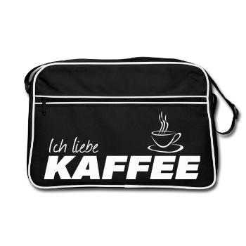 J’adore le café - Sac Retro - noir/blanc - Devant