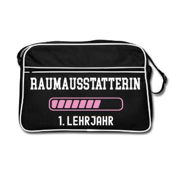 Interior decorator training 1 year of apprenticeship first year - Retro Bag - black/white - Front