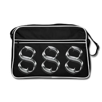 Angel Number 888 Balance - Retro Bag - black/white - Front