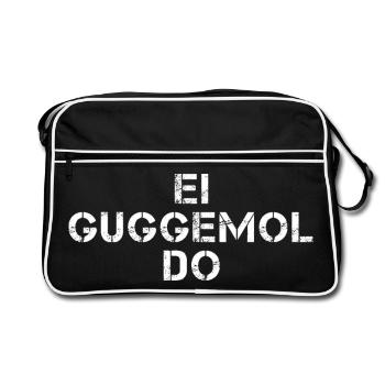 EI GUGGEMOL DO Hessisch Spruch Hessen - Sac Retro - noir/blanc - Devant