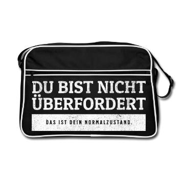 SARCASME - Pas dépassé, état normal - Sac Retro - noir/blanc - Devant