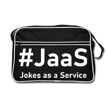 JaaS – Jokes as a Service | Funny IT saying - Retro Bag - black/white - Front