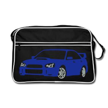 voiture de sport - Sac Retro - noir/blanc - Devant