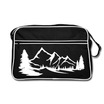 Mountains - Mountains - Retro Bag - black/white - Front