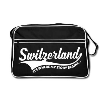 Switzerland story - Retro Bag - black/white - Front