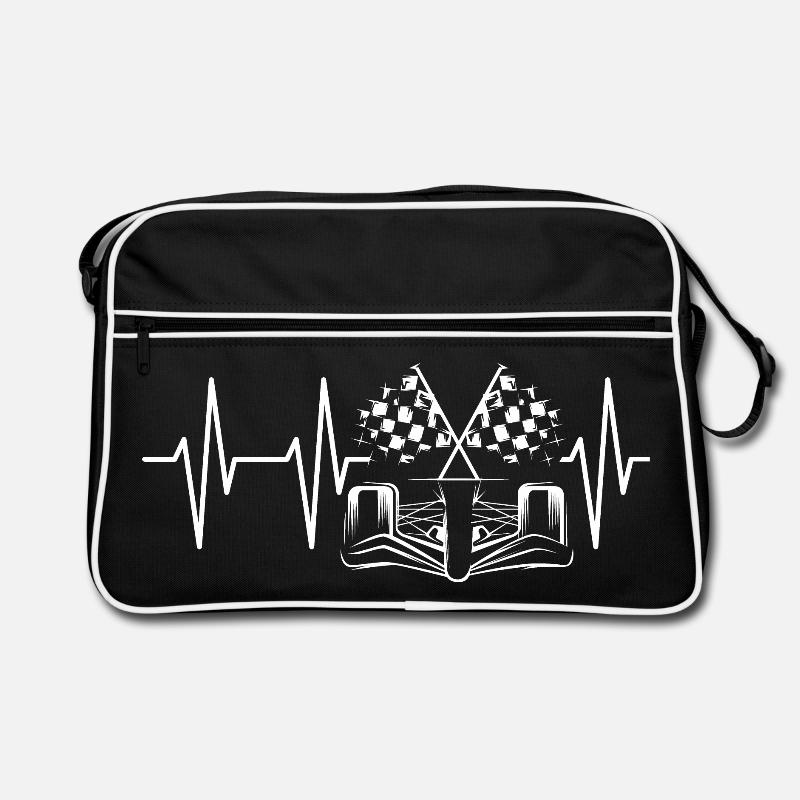 Formula Racing Car Racing Heartbeat Symvol Pulse Retro Bag