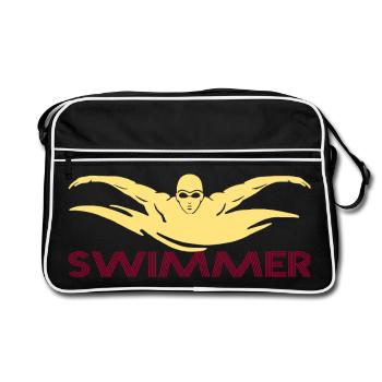 Swimmer - Retro Bag - black/white - Front