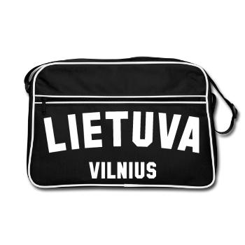 LITUANIE Vilnius Lietuva Vilnius - Sac Retro - noir/blanc - Devant