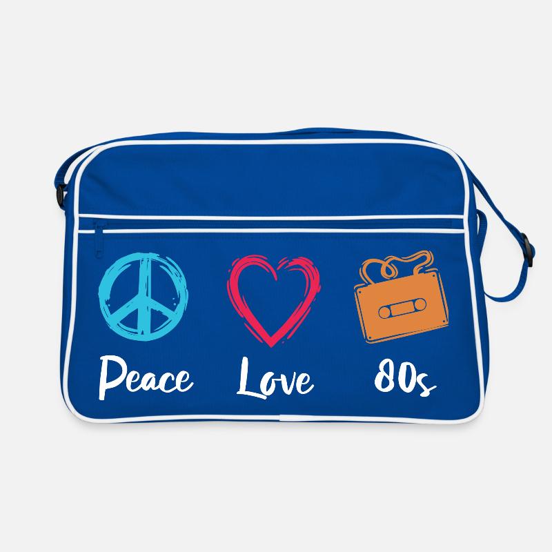 Peace Love 80s Retro Tasche