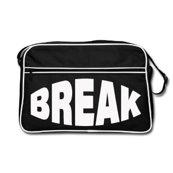 CASSER - Sac Retro - noir/blanc - Devant
