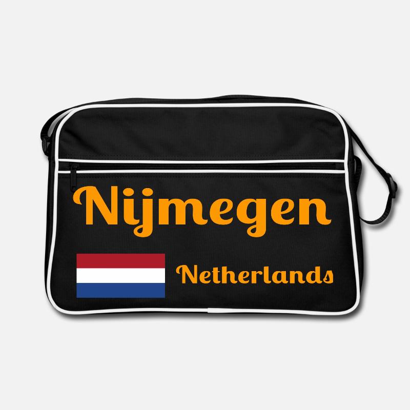 Nimègue Pays-Bas - Imprimés élégants - Sac Retro - noir/blanc