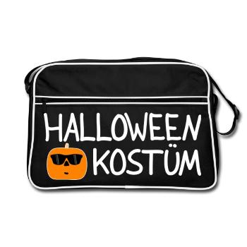 Halloween Pumpkin Set Discreet - Retro Bag - black/white - Front