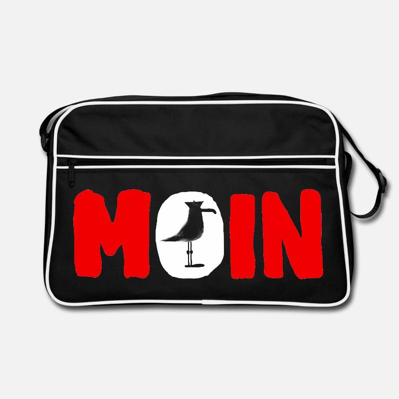 Moin mit die Möwe Retro Tasche