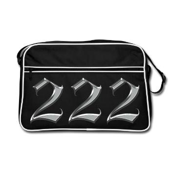 Angel Number 222 Alignment  - Retro Bag - black/white - Front