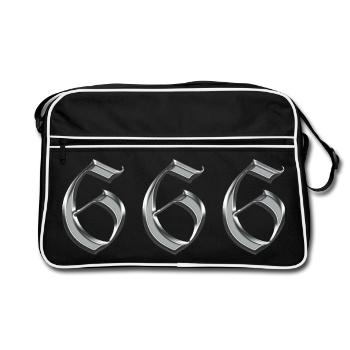 Angel Number 666 Reflect - Retro Bag - black/white - Front