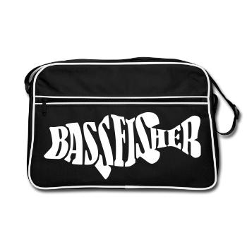 Bass Fisher Fishing - Retro Bag - black/white - Front