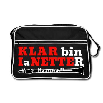 Clarinette - Klar bin I a Netter - Clarinettiste - Sac Retro - noir/blanc - Devant