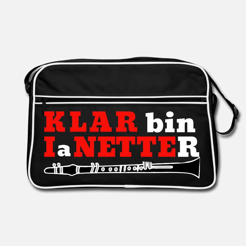 Klarinette - Klar bin I a Netter - Klarinettist Retro Tasche