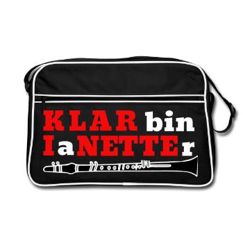 Clarinette - Klar bin I a Netter - Clarinettiste - Sac Retro - noir/blanc - Devant