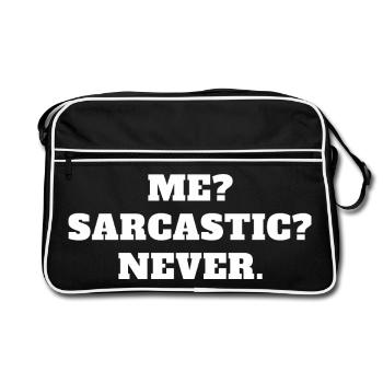 ironischer Spruch - Retro Tasche - Schwarz/Weiß - Vorne