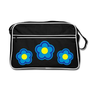 printemps floral d'été - Sac Retro - noir/blanc - Devant