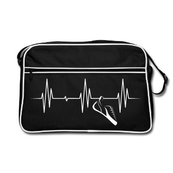 Chausson d’escalade Heartbeat Climbing Pulse Graphic Icon - Sac Retro - noir/blanc - Devant