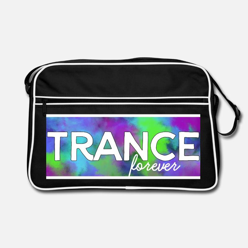 Trance forever - Retro Tasche - Schwarz/Weiß
