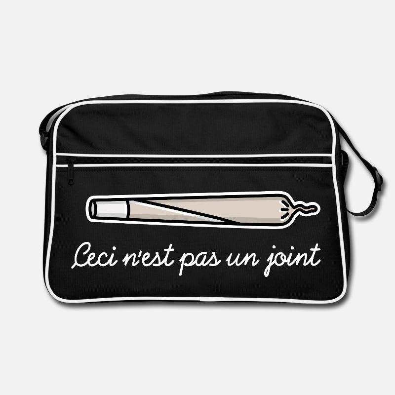 Kiffer Cannabis THC Ceci n'est pas un joint / pipe Retro Tasche